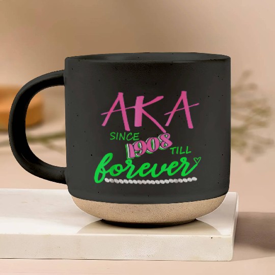 AKA Sorority Alpha Kappa Pink And Green Twenty Pea Pottery Mugs