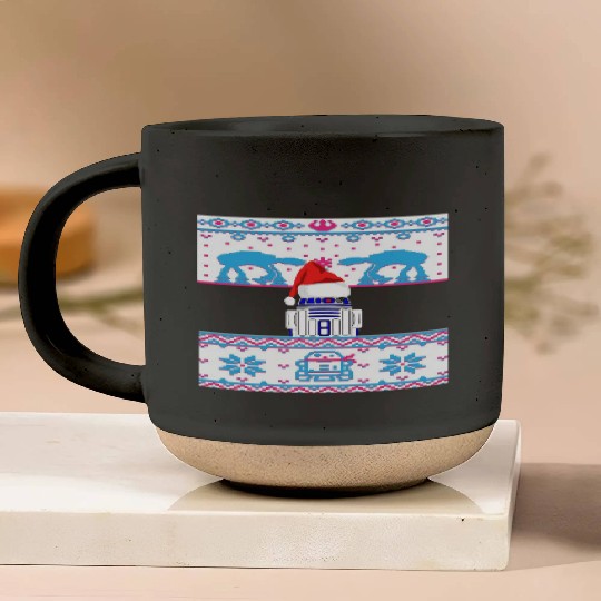 R2D2 Ugly Christmas Sweater Pottery Mugs