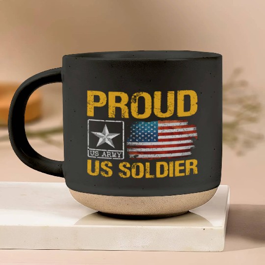 Proud Army Son Army Mom US Army Memorial Day Pottery Mugs