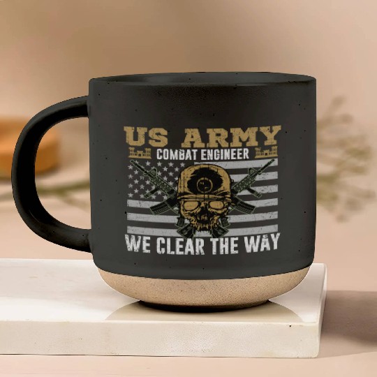 Vintage US Army Combat Engineer 12B Military Pride Pottery Mugs
