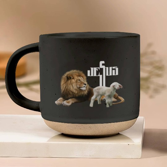 Jesus is Lion and Lamb Pottery Mugs