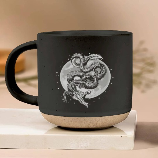 Chinese And Japanese Dragon Pottery Mugs