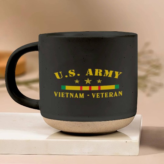 US Army Vietnam Veteran Pottery Mugs