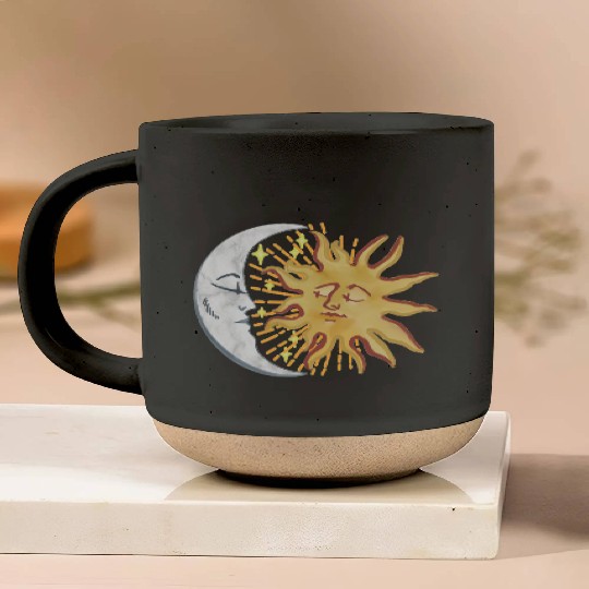 Sun and Moon Pottery Mugs