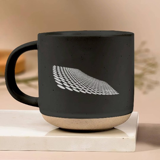 Geometric Points On A Curved Horizon Surface Pottery Mugs