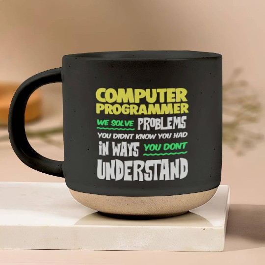 Computer Programmer Geek Pun Apparel Pottery Mugs