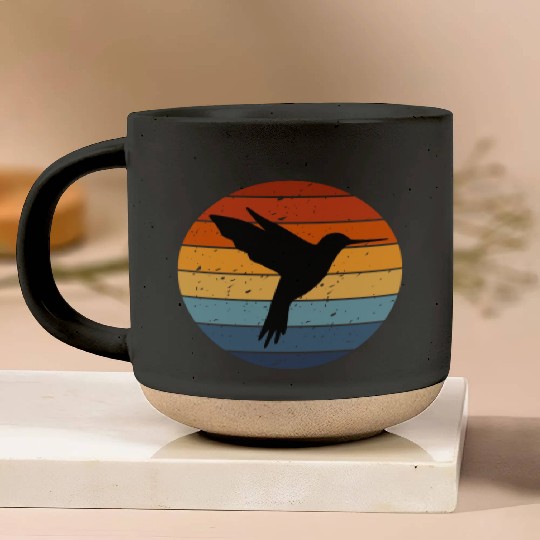 Retro Hummingbird Pottery Mugs For Hummingbird Lover