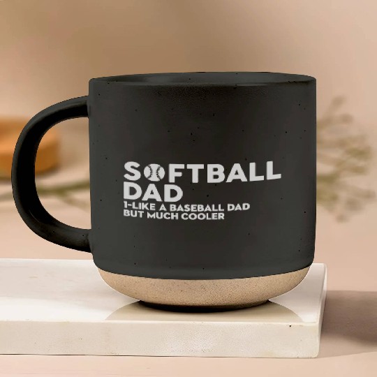 Softball Dad Pottery Mugs