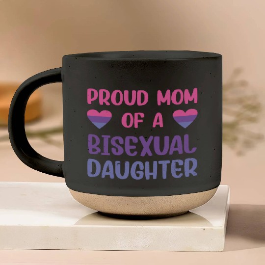 Womens Proud Mom Of A Bisexual Daughter Lgbt Pottery Mugs
