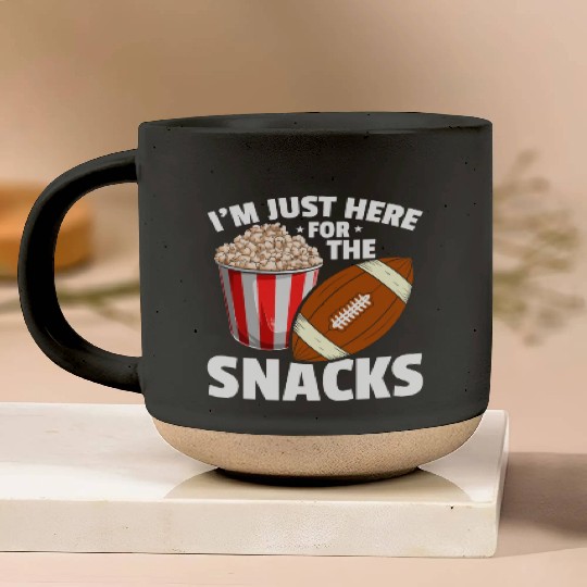 Football Popcorn Snack Food Lover Pottery Mugs