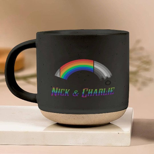 Heartstopper Rainbow LBGTQIA+ Nick and Charlie Pottery Mugs