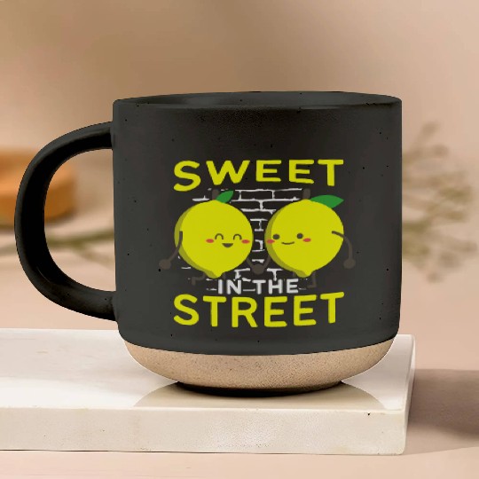 Sweet In The Street Sell Lemonade Funny Lemon Pottery Mugs