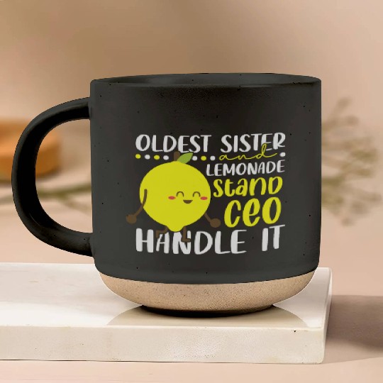Lemon Juice Business Older Sister & Lemonade Pottery Mugs