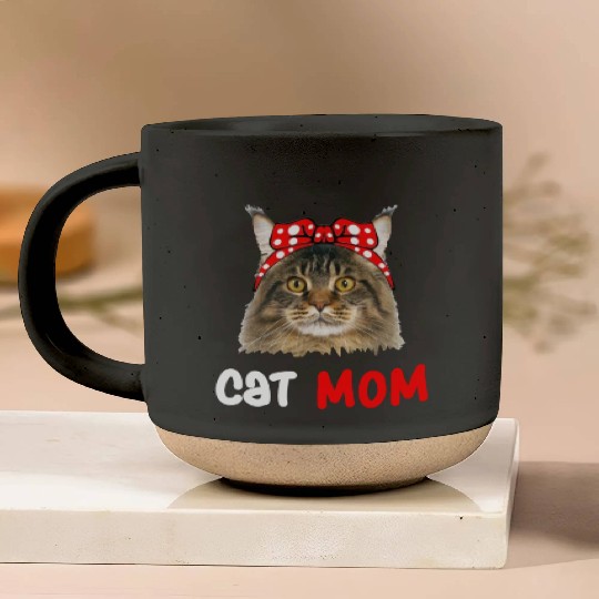 Cat Mom Pottery Mugs