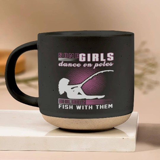 Funny fishing girl. quote. Fishing lovers. Pottery Mugs