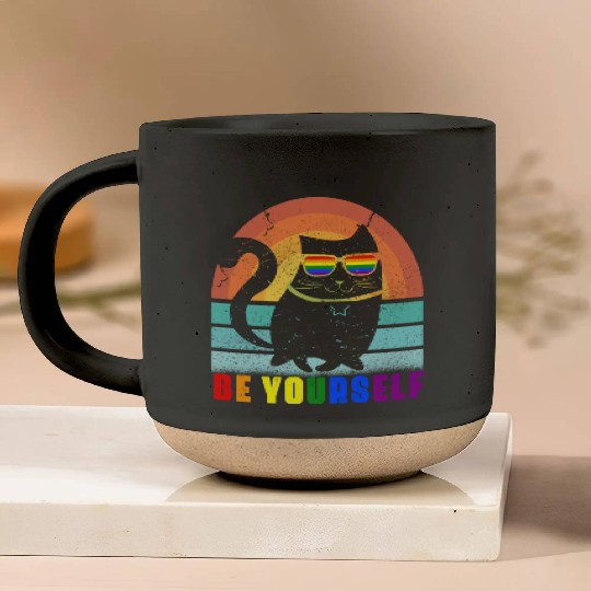 Be Yourself They ll Adjust LGBTQ Rainbow Flag Gay Pottery Mugs