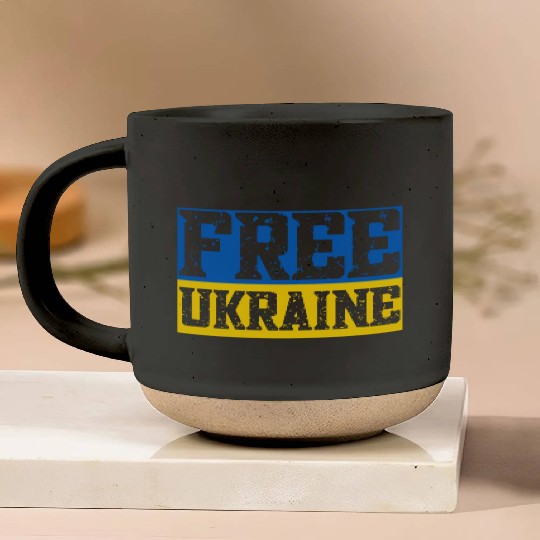 Free Ukraine Flag Pottery Mugs