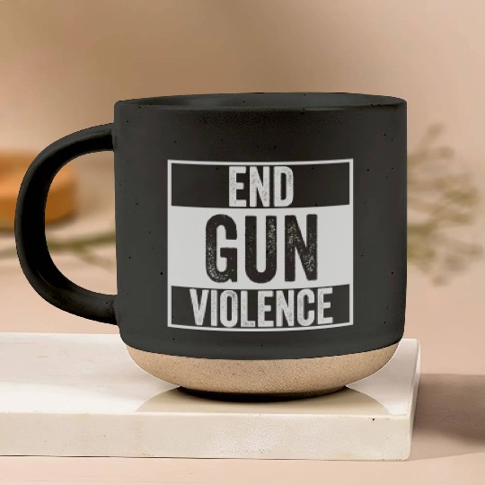 End gun violence, No more silence Pottery Mugs