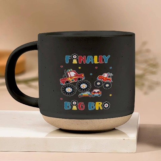 Big Brother Monster Truck and Car -Finally Big Bro Pottery Mugs