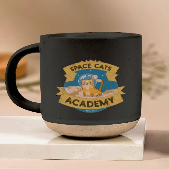 Space Cats Academy Pottery Mugs