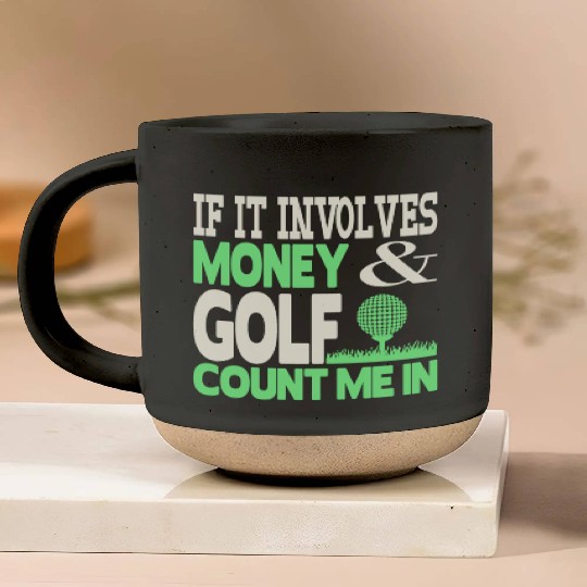 Money and golf Pottery Mugs