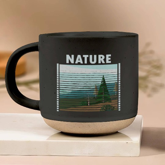 vintage nature forest hiking Pottery Mugs