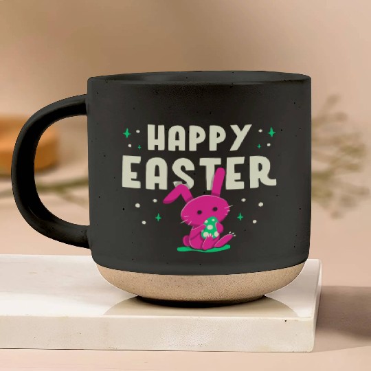 Happy Easter Egg Bunny Sayings Pottery Mugs
