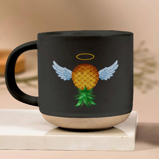 Cute Swinger Upside Down Pineapple Angel Wings Pottery Mugs