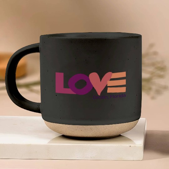 LOVE LOGO Multi Color Logo Pottery Mugs