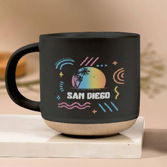 San Diego Florida Vacation Family Pottery Mugs