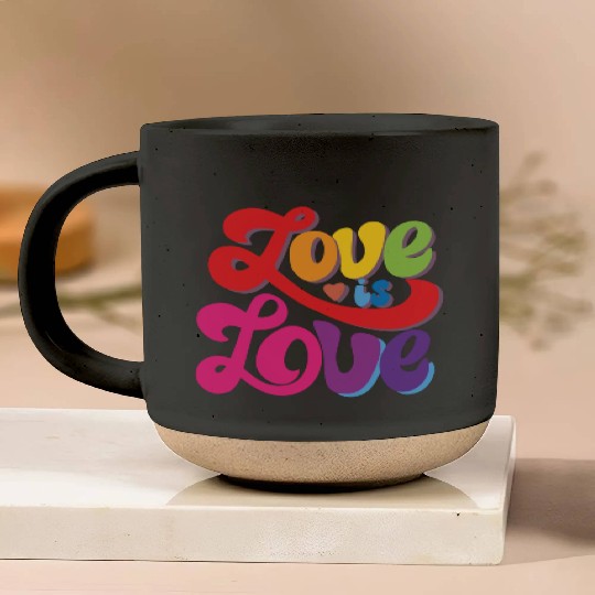 love is love romantic design. Pottery Mugs