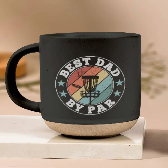 Disc Golf Best Dad by Par Funny Fathers Day Gift Pottery Mugs