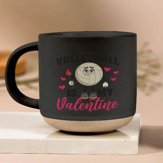 Volleyball Player Team Valentines Pottery Mugs