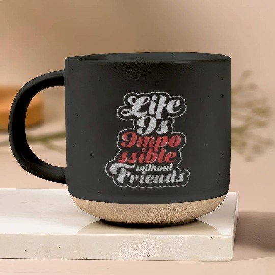Friends Love Family Pottery Mugs