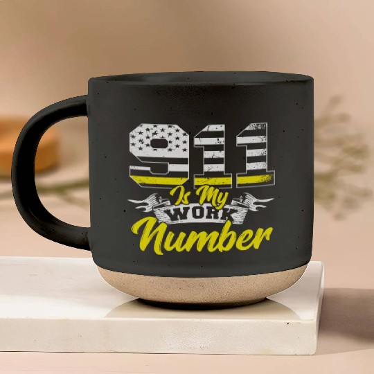 911 Is My Work Number Police Dispatcher Thin Pottery Mugs