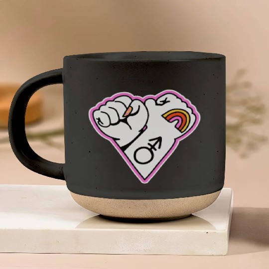 LGBT love is love Pottery Mugs