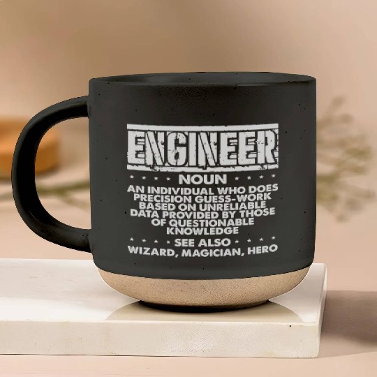 Engineer Gifts Precision Guesswork Wizard Pottery Mugs
