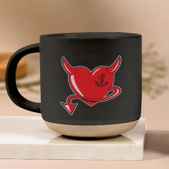 Red Heart - Devil Heart - Anchor - Gift Pottery Mugs