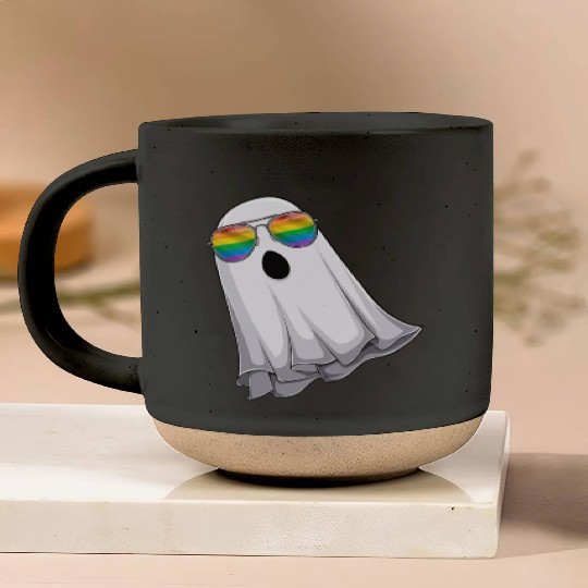 Funny Ghost LGBT Rainbow Gay Pride Pottery Mugs