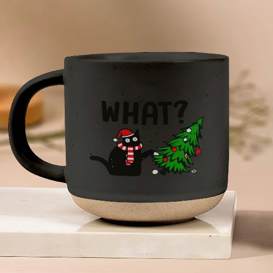 Christmas Cat Funny Pottery Mugs What