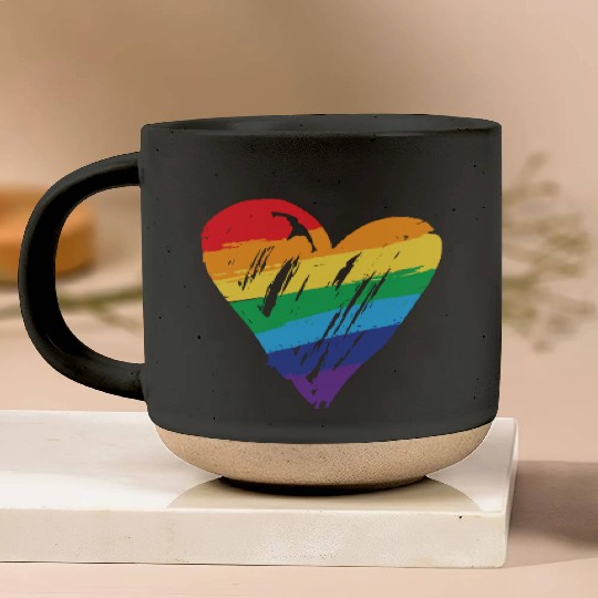 Rainbow Heart - LGBTIQ Gay Pride CSD Queer Pottery Mugs