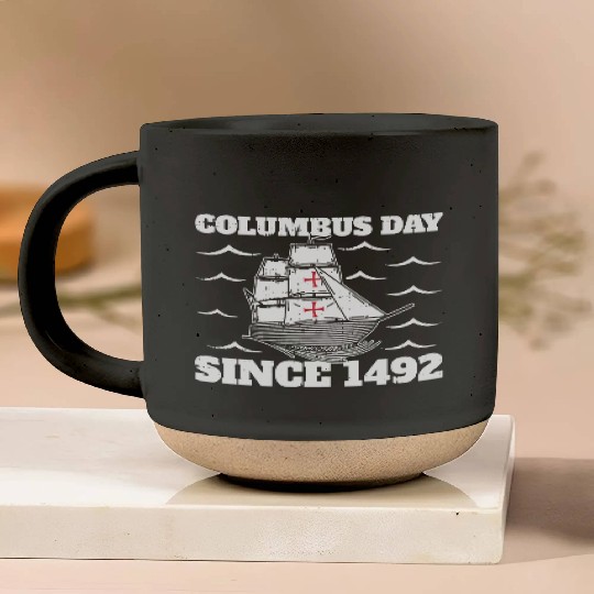 Columbus Day Italian Pride Pottery Mugs