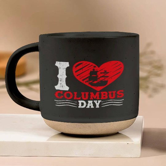 Columbus Day Italian Pride Pottery Mugs