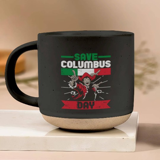Columbus Day Italian Pride Pottery Mugs