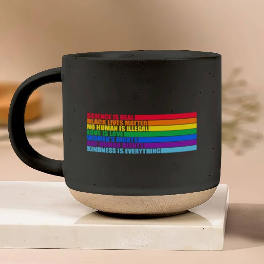 Science Is Real Black Lives Matter Love Is Love Pottery Mugs