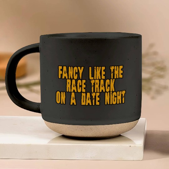 Fancy Like The Race Track On A Date Night 4 Pottery Mugs