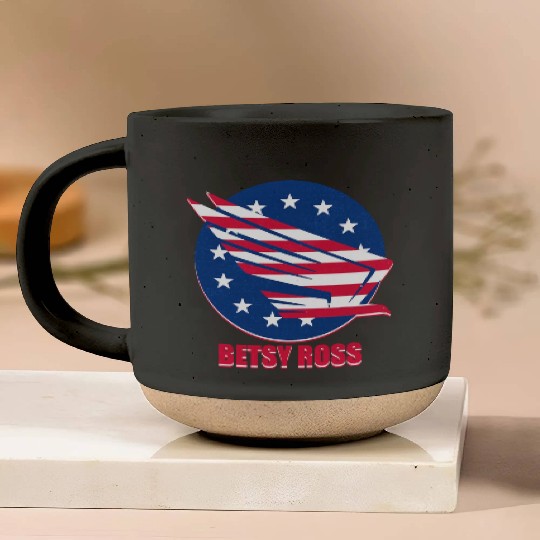 Patriotism USA Betsy Ross Flag Stars Stripes Eagle Pottery Mugs