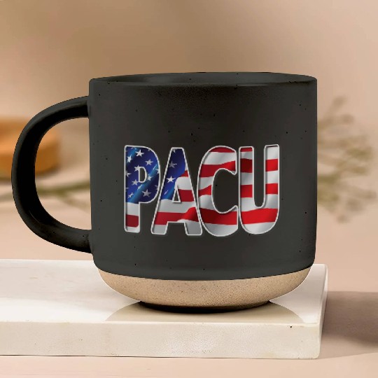 Nurses USA Flag Stars Stripes PACU Pottery Mugs
