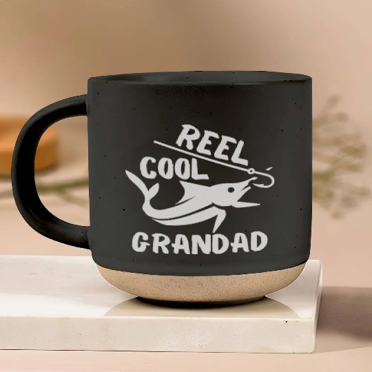 REEL COOL GRANDAD, FISHERMAN, GRANDPA Pottery Mugs