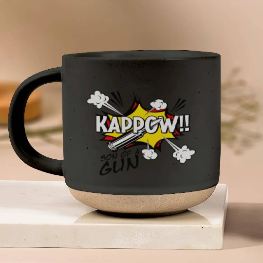 Kappow Bullets Gun Explosion Big bang Aesthetic Pottery Mugs